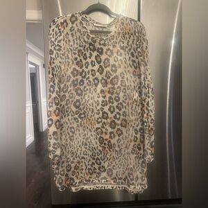 Chloe Leopard Print Tunic/dress - Brown and Black